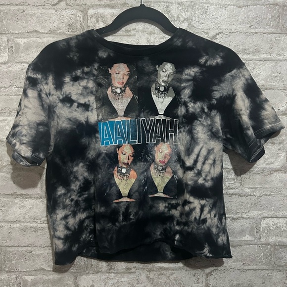 Aaliyah Cropped Tie Dye Graphic Tee - Picture 1 of 8